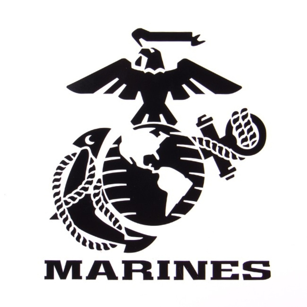 Vinyl Decal for Window - USMC EGA Logo